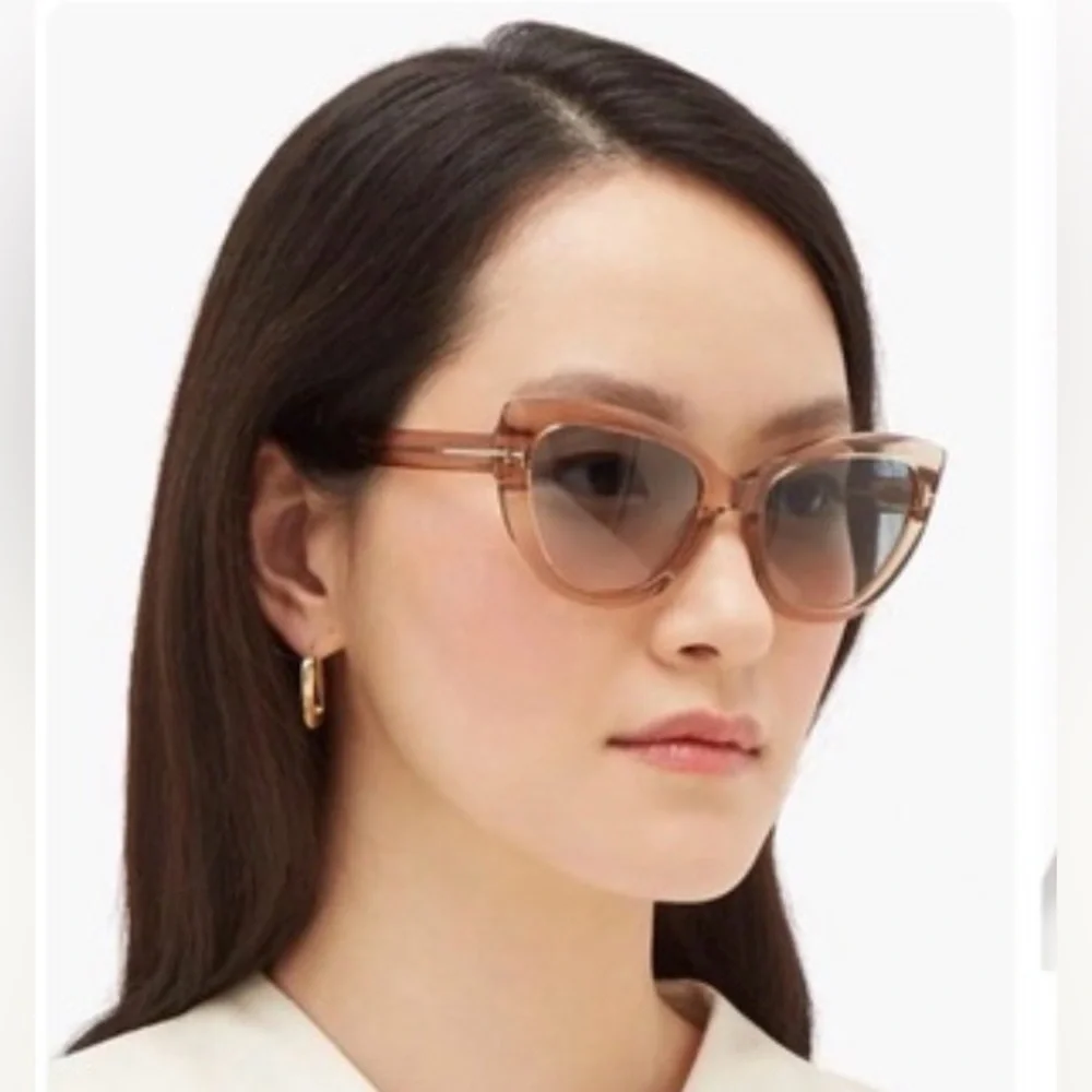 Tom Ford Women's Sunglasses - Clear/Pink Frame with Gradient Lenses